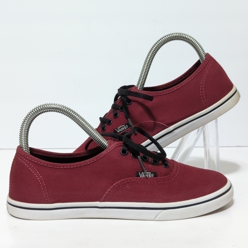Vans off the wall burgendy red athletic sneaker women's size 6.5 men's 5 - Picture 12 of 14